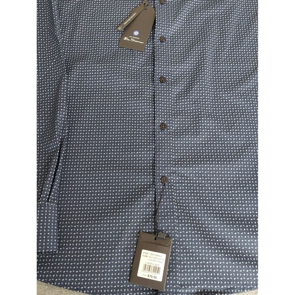 Ben Sherman Other - NWT Ben Sherman Men’s Slim Fit Stretch Paisley Button Down Shirt Navy L